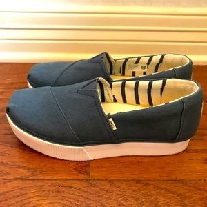 TOMS Platform Slip On Shoes